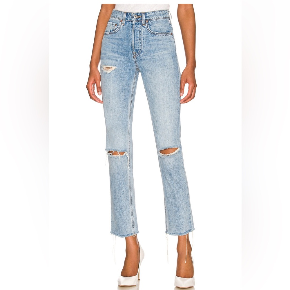 KAROLINA PETITE HIGH RISE STRAIGHT CROP JEANS GRLFRND